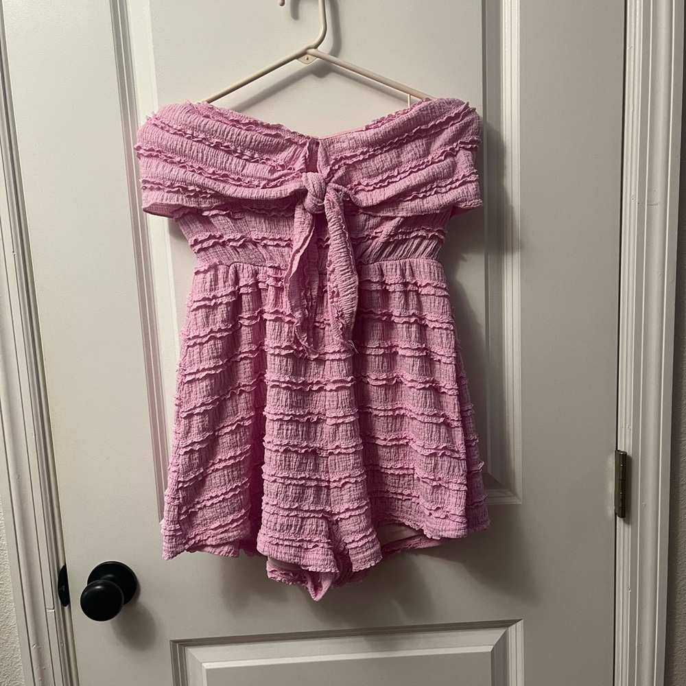 SHEIN *never worn* Pink Off-Shoulder Romper